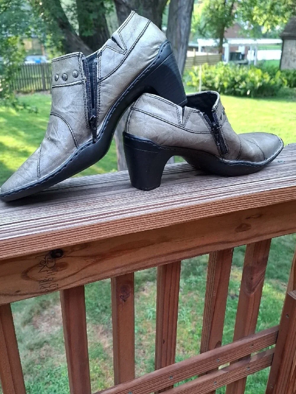 Josef Seibel Pewter Grey Ankle Booties Sz 41
